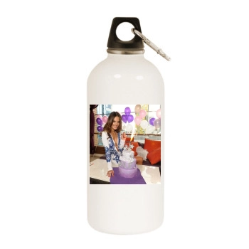 Alessandra Ambrosio White Water Bottle With Carabiner