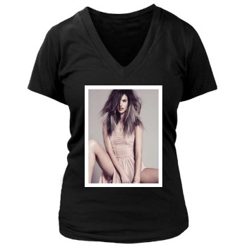 Alessandra Ambrosio Women's Deep V-Neck TShirt