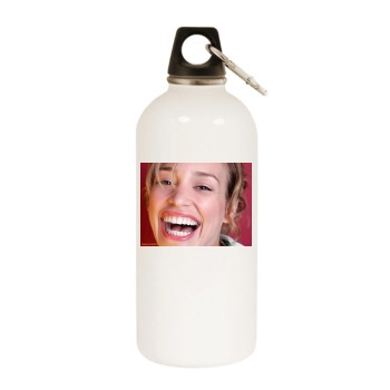 Ali Larter White Water Bottle With Carabiner