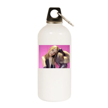 Ali Larter White Water Bottle With Carabiner