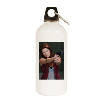 Ali Larter White Water Bottle With Carabiner