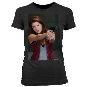 Ali Larter Women's Junior Cut Crewneck T-Shirt