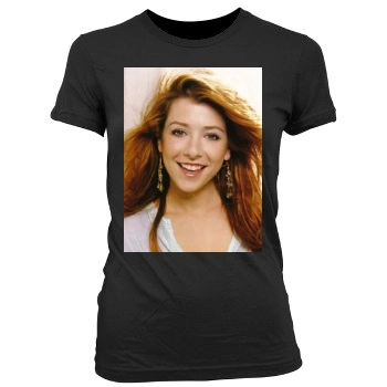 Alyson Hannigan Women's Junior Cut Crewneck T-Shirt