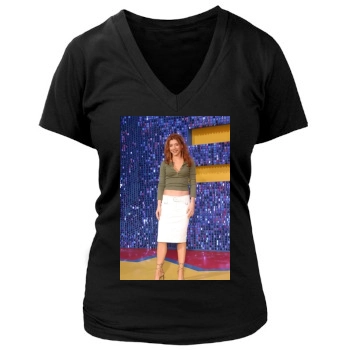 Alyson Hannigan Women's Deep V-Neck TShirt