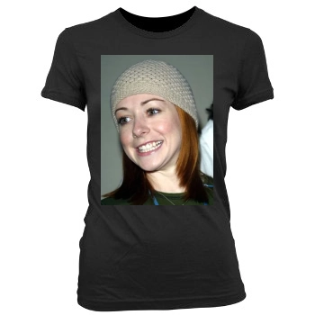 Alyson Hannigan Women's Junior Cut Crewneck T-Shirt