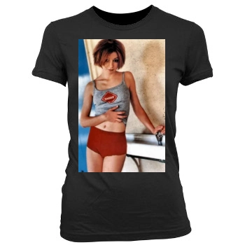 Alyson Hannigan Women's Junior Cut Crewneck T-Shirt