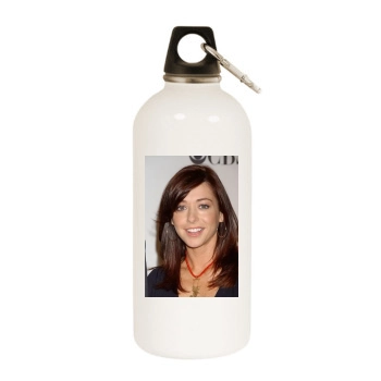 Alyson Hannigan White Water Bottle With Carabiner