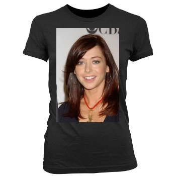 Alyson Hannigan Women's Junior Cut Crewneck T-Shirt