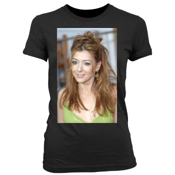 Alyson Hannigan Women's Junior Cut Crewneck T-Shirt