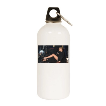 Andrew Garfield White Water Bottle With Carabiner