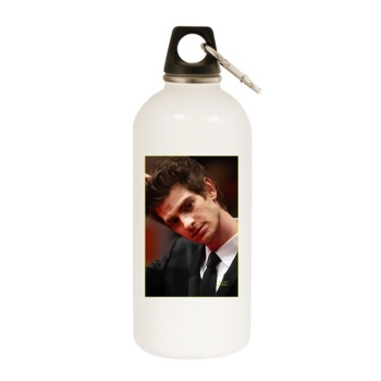 Andrew Garfield White Water Bottle With Carabiner