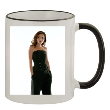 Anna Friel 11oz Colored Rim & Handle Mug