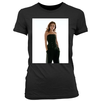 Anna Friel Women's Junior Cut Crewneck T-Shirt