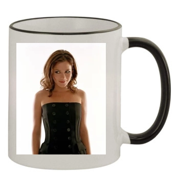 Anna Friel 11oz Colored Rim & Handle Mug