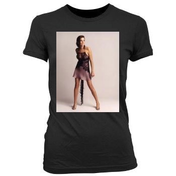 Anna Friel Women's Junior Cut Crewneck T-Shirt