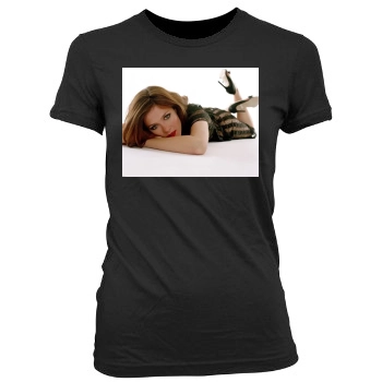 Anna Friel Women's Junior Cut Crewneck T-Shirt