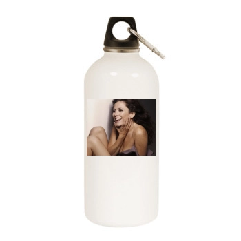 Anna Friel White Water Bottle With Carabiner