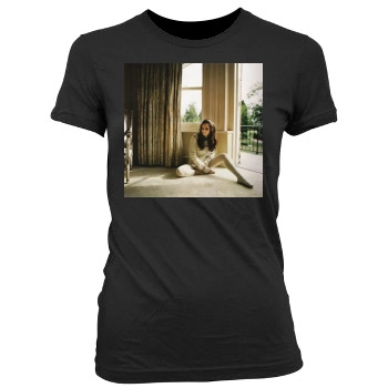 Anna Friel Women's Junior Cut Crewneck T-Shirt