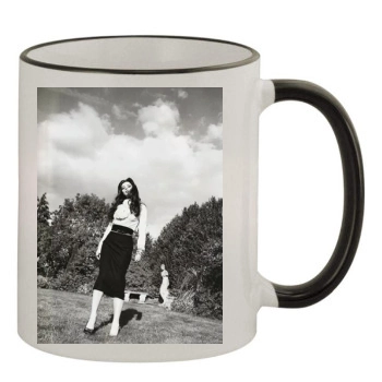 Anna Friel 11oz Colored Rim & Handle Mug