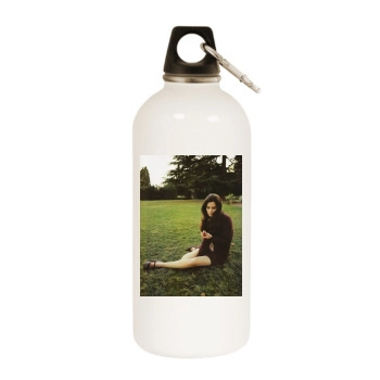 Anna Friel White Water Bottle With Carabiner