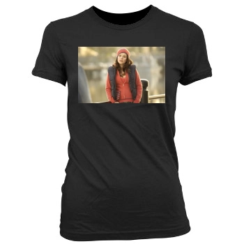 Anna Friel Women's Junior Cut Crewneck T-Shirt