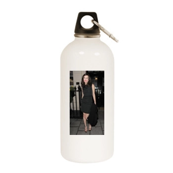 Anna Friel White Water Bottle With Carabiner