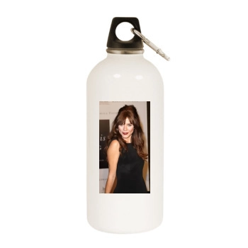 Anna Friel White Water Bottle With Carabiner