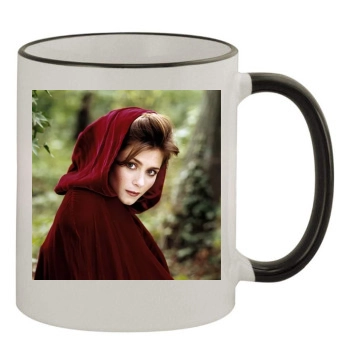 Anna Friel 11oz Colored Rim & Handle Mug