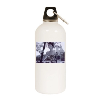 Anna Friel White Water Bottle With Carabiner