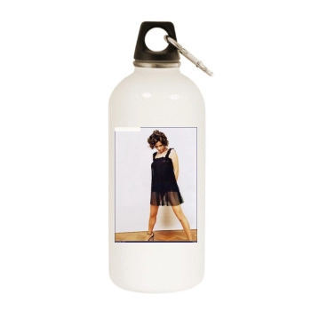 Anna Friel White Water Bottle With Carabiner