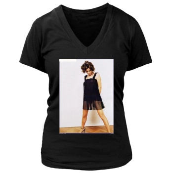 Anna Friel Women's Deep V-Neck TShirt