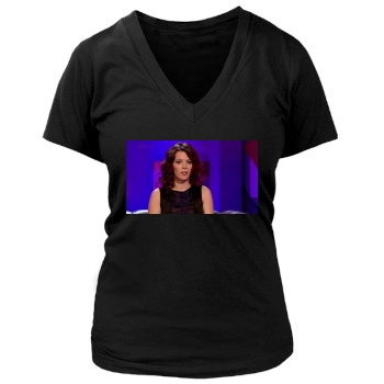 Anna Friel Women's Deep V-Neck TShirt