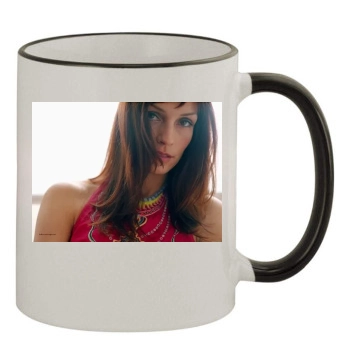 Famke Janssen 11oz Colored Rim & Handle Mug