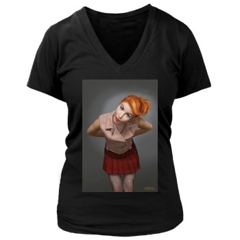 Hayley Williams Women's Deep V-Neck TShirt