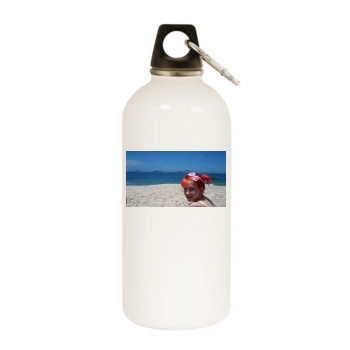 Hayley Williams White Water Bottle With Carabiner