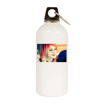 Hayley Williams White Water Bottle With Carabiner