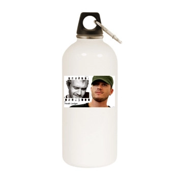 Heath Ledger White Water Bottle With Carabiner