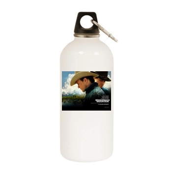 Heath Ledger White Water Bottle With Carabiner