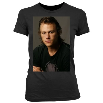 Heath Ledger Women's Junior Cut Crewneck T-Shirt