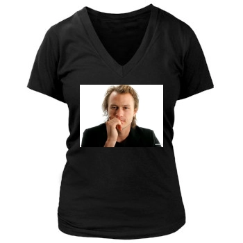 Heath Ledger Women's Deep V-Neck TShirt