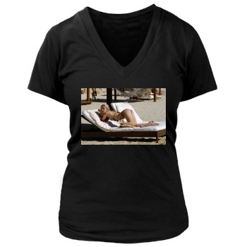 Heidi Montag Women's Deep V-Neck TShirt