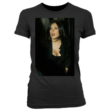 Salma Hayek Women's Junior Cut Crewneck T-Shirt