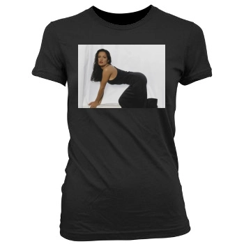 Salma Hayek Women's Junior Cut Crewneck T-Shirt