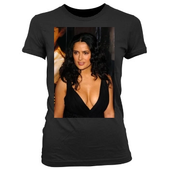 Salma Hayek Women's Junior Cut Crewneck T-Shirt