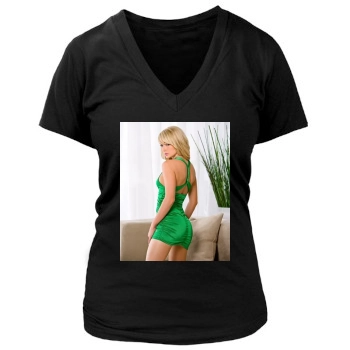 Sara Jean Underwood Women's Deep V-Neck TShirt