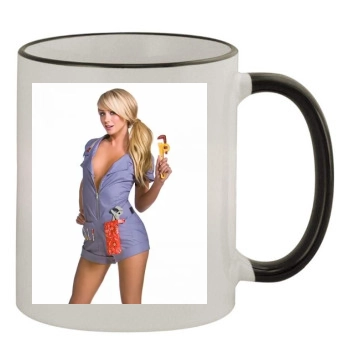 Sara Jean Underwood 11oz Colored Rim & Handle Mug