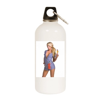 Sara Jean Underwood White Water Bottle With Carabiner