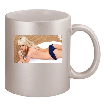 Sara Jean Underwood 11oz Metallic Silver Mug