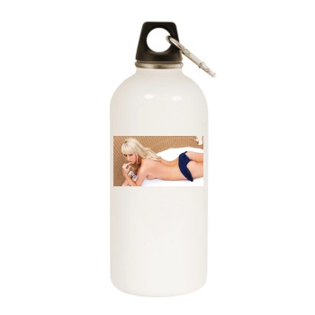 Sara Jean Underwood White Water Bottle With Carabiner