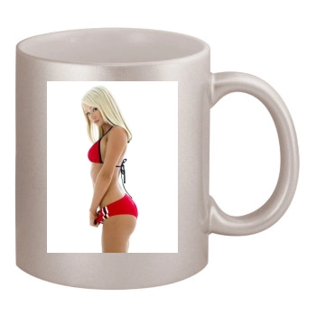 Sara Jean Underwood 11oz Metallic Silver Mug